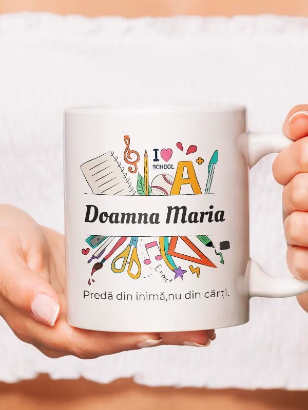 Cana personalizata pentru profesori cu nume