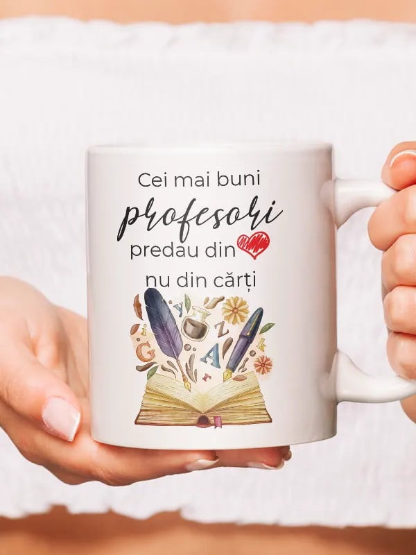 Cana personalizata pentru profesori cu mesaj