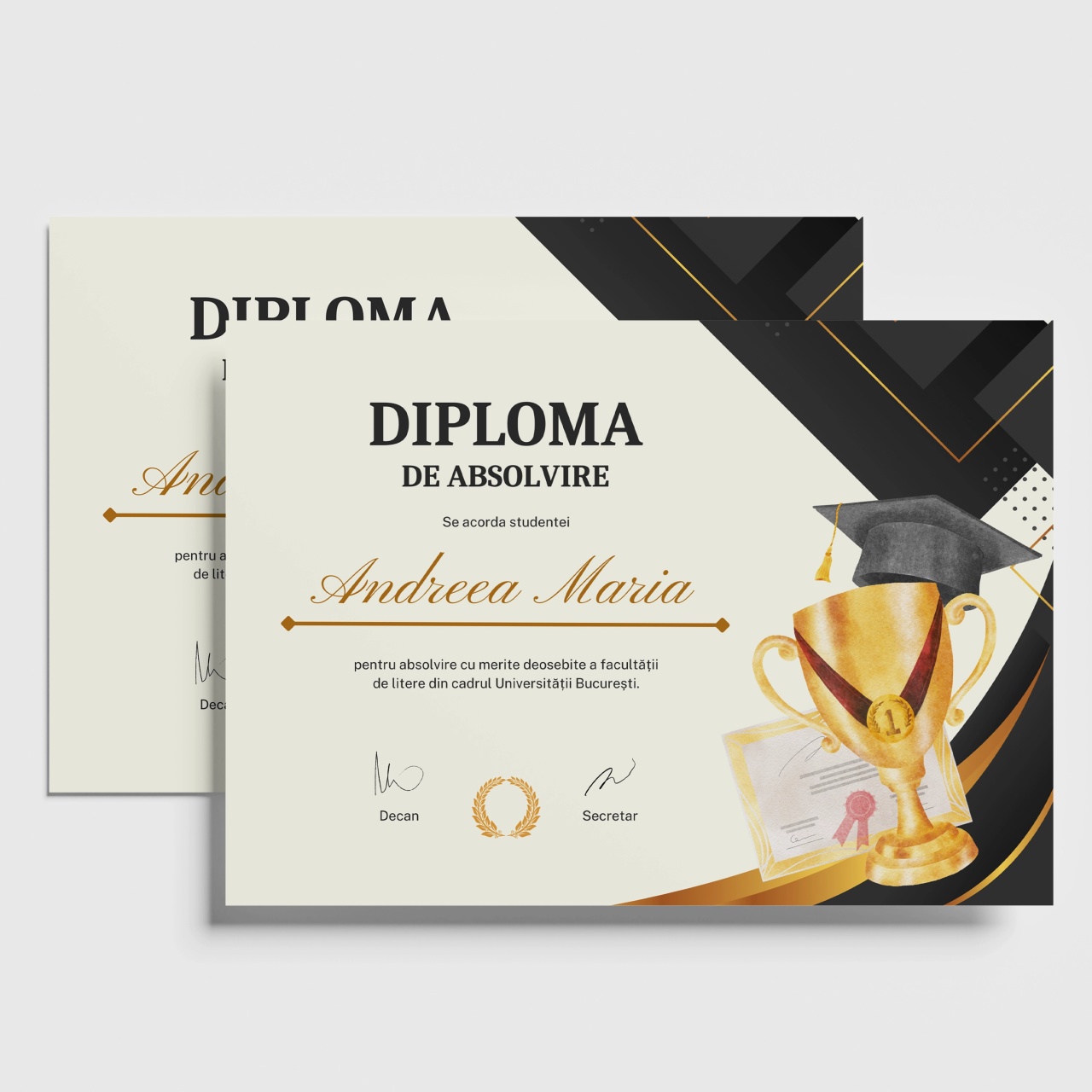 Diploma personalizata Absolvent de facultate