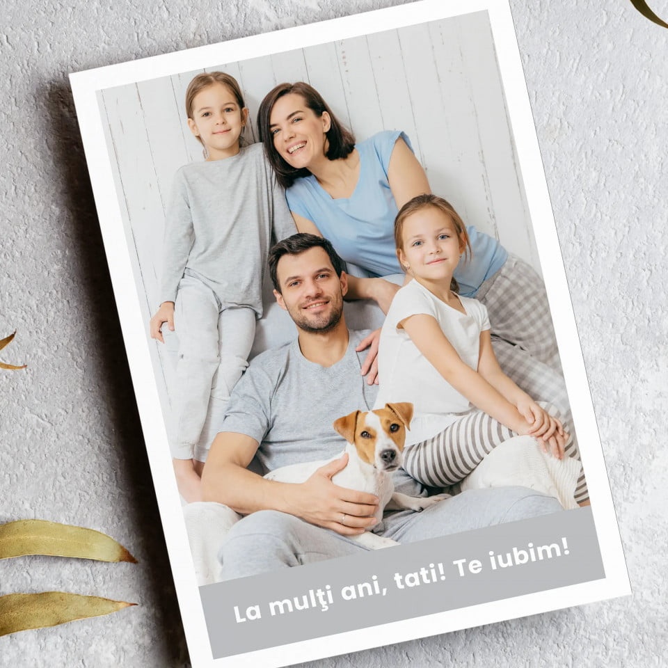 Felicitare personalizata cu fotografie de familie