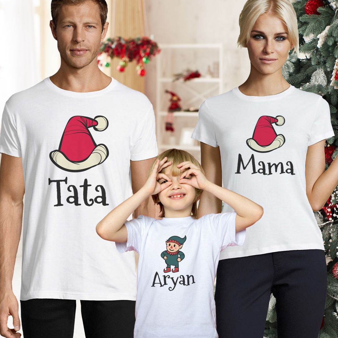 Set de tricouri personalizate pentru familie - Santa Claus Family