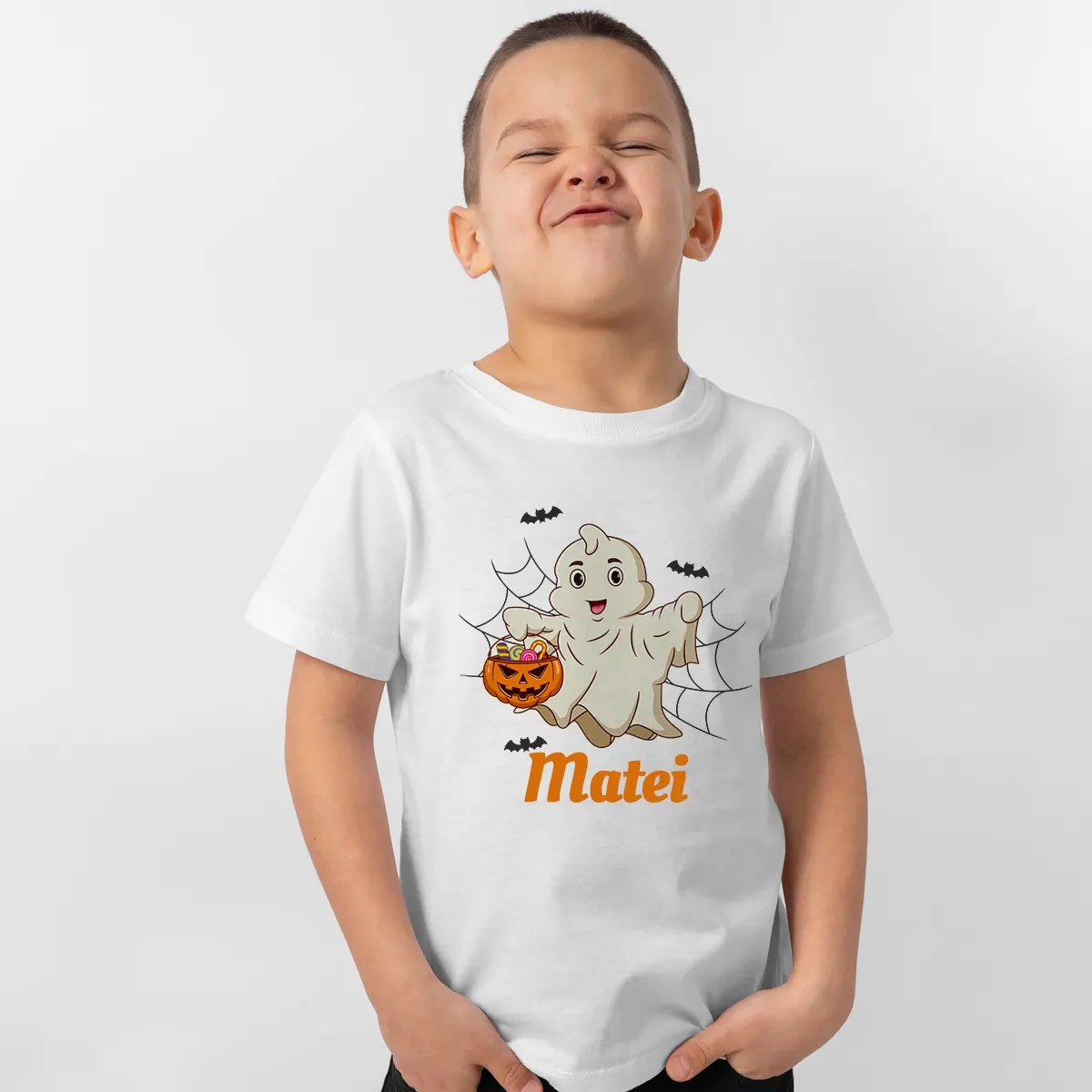 Tricou personalizat pentru copii Ghost Halloween