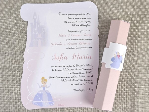 Invitatie de botez Princess 15727