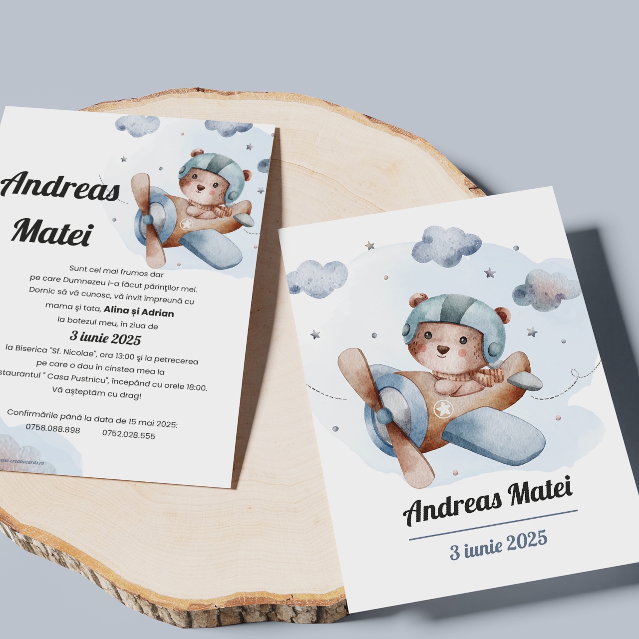 Invitatie de botez ursuletul zburator