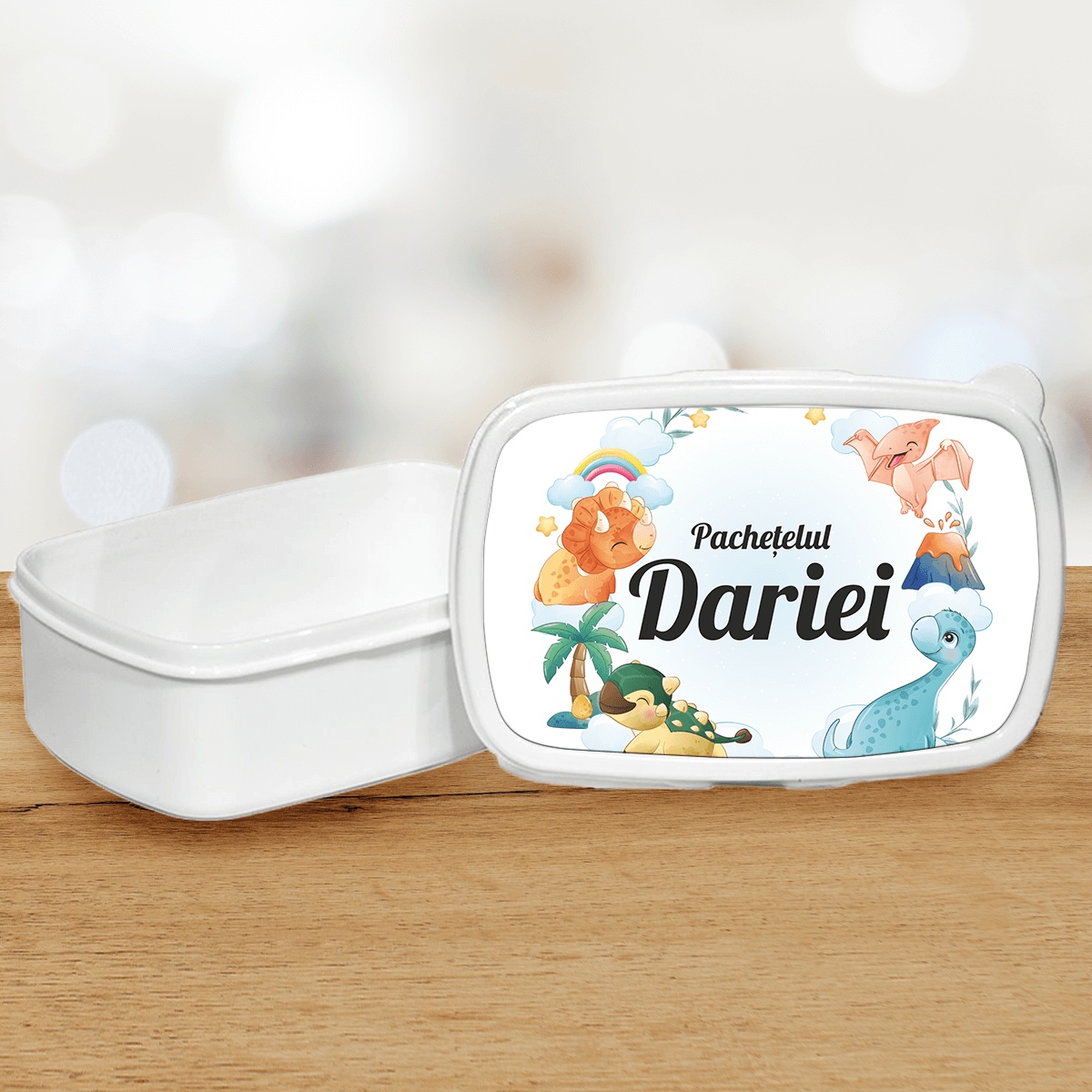 Lunch box personalizat dinozauri