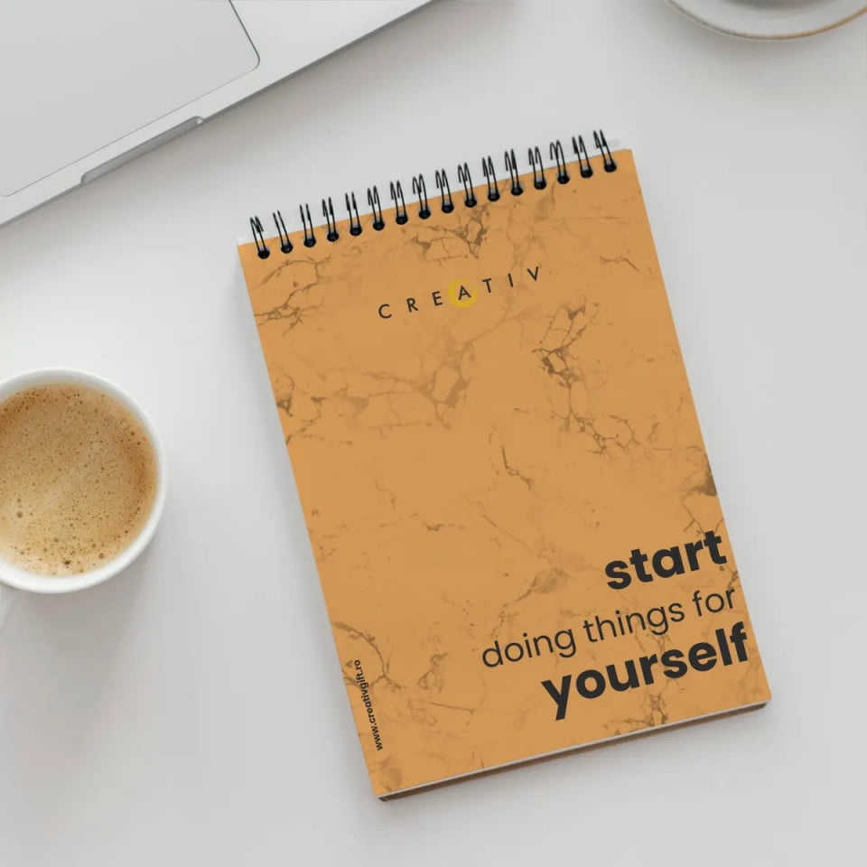 Notebook personalizat cu Start doing things for yourself