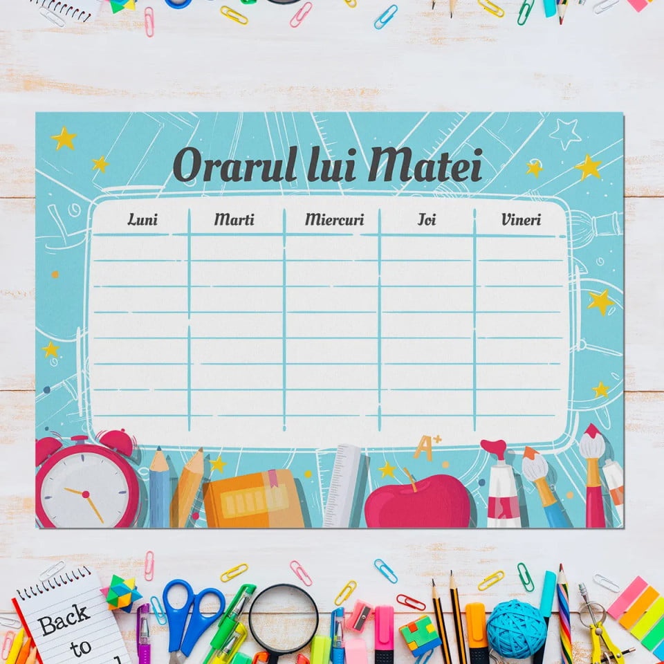 Orar personalizat back to school