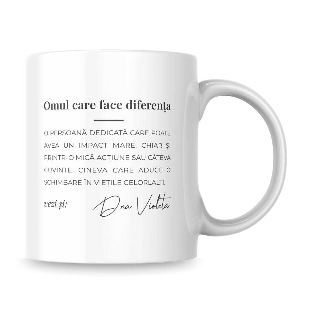 Cana personalizata Omul care face diferenta