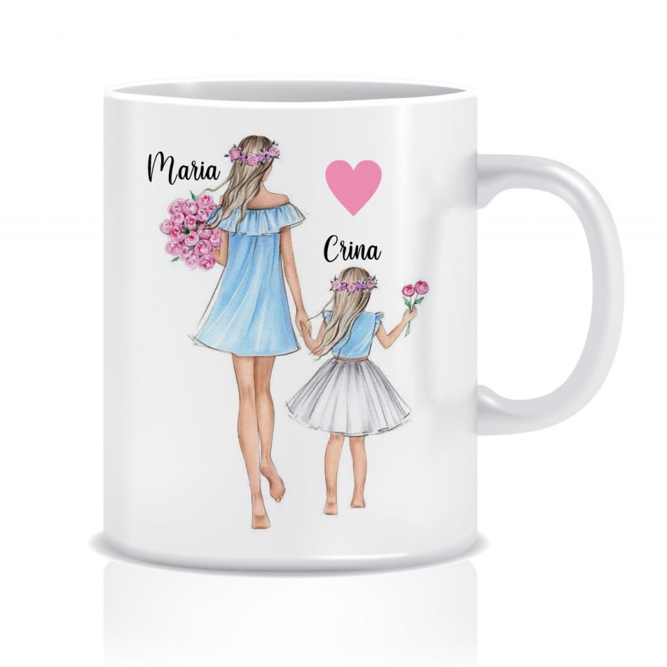 Cana personalizata pentru mame - MOM&DAUGHTER