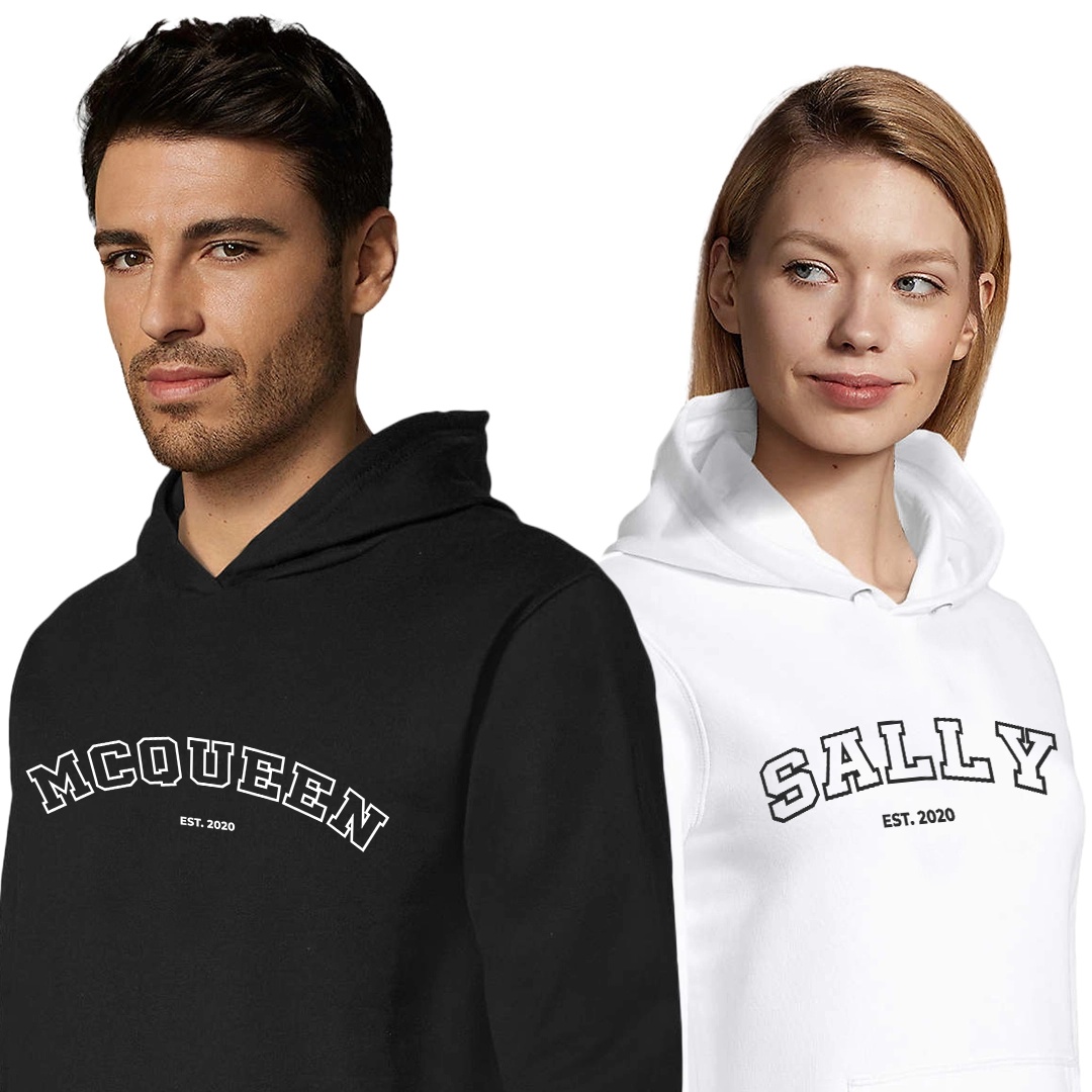 Hanorace personalizate de cuplu MCQUEEN & SALLY