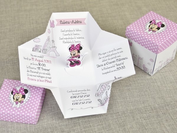 Invitatie de botez Minnie 15728