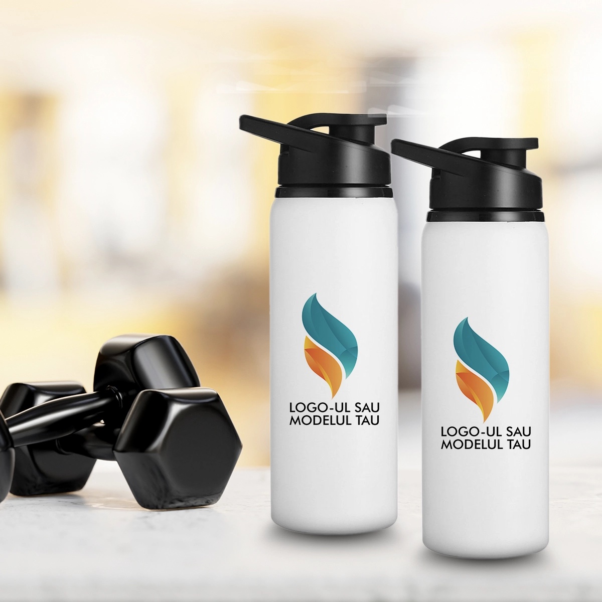 Sticla de apa personalizata cu logo