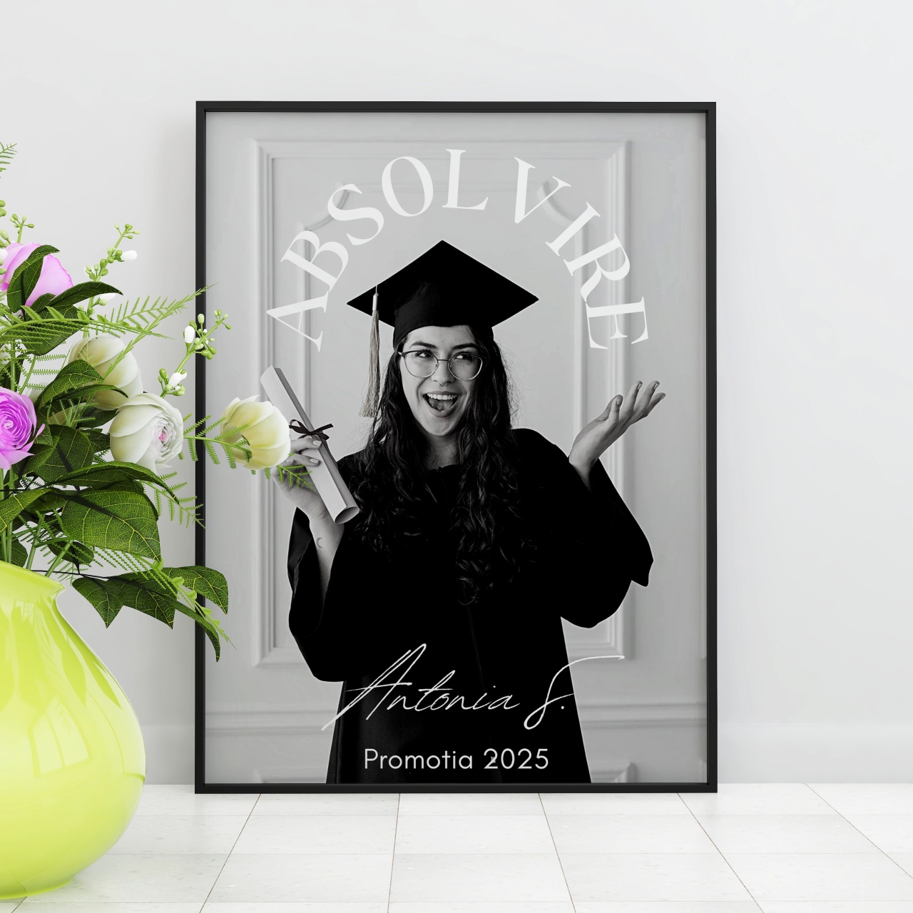Tablou personalizat cu fotografie alb/negru