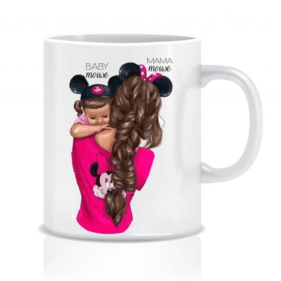 Cana personalizata pentru mamici - PINK MOUSE