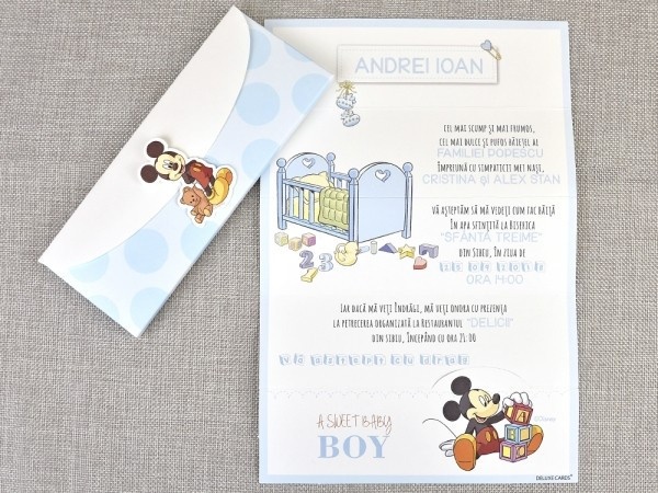 Invitatie de botez Mickey 15719