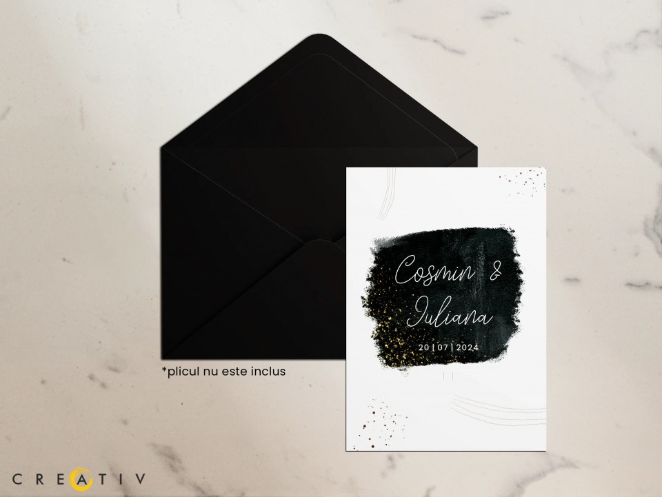 Invitatie de nunta Black Space