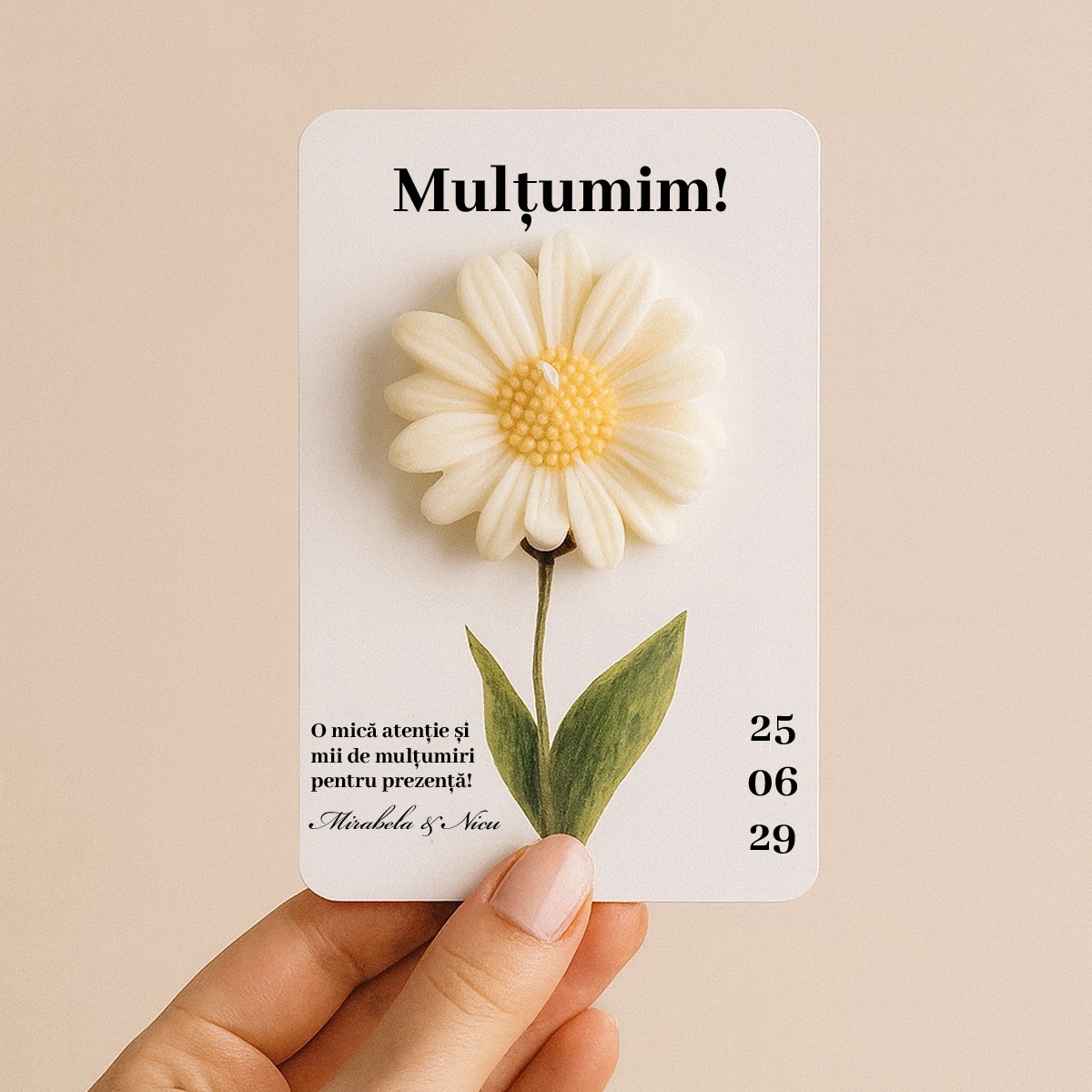 Marturii nunta - lumanare parfumata florala