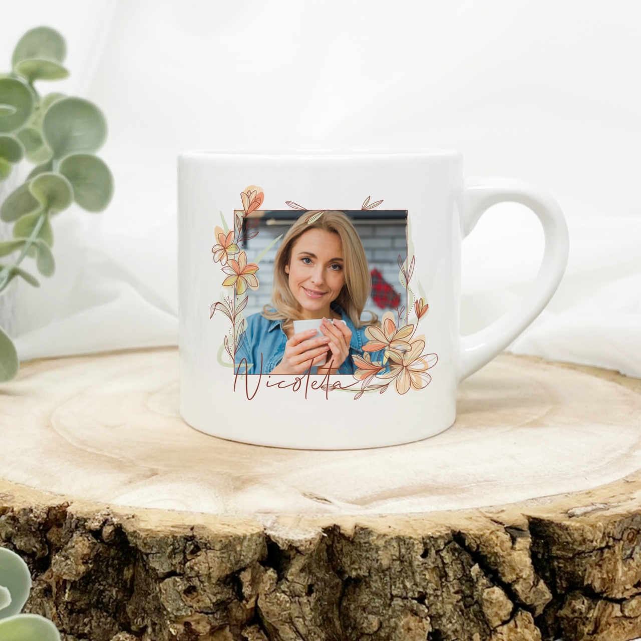 Cana de espresso personalizata cu nume si fotografie