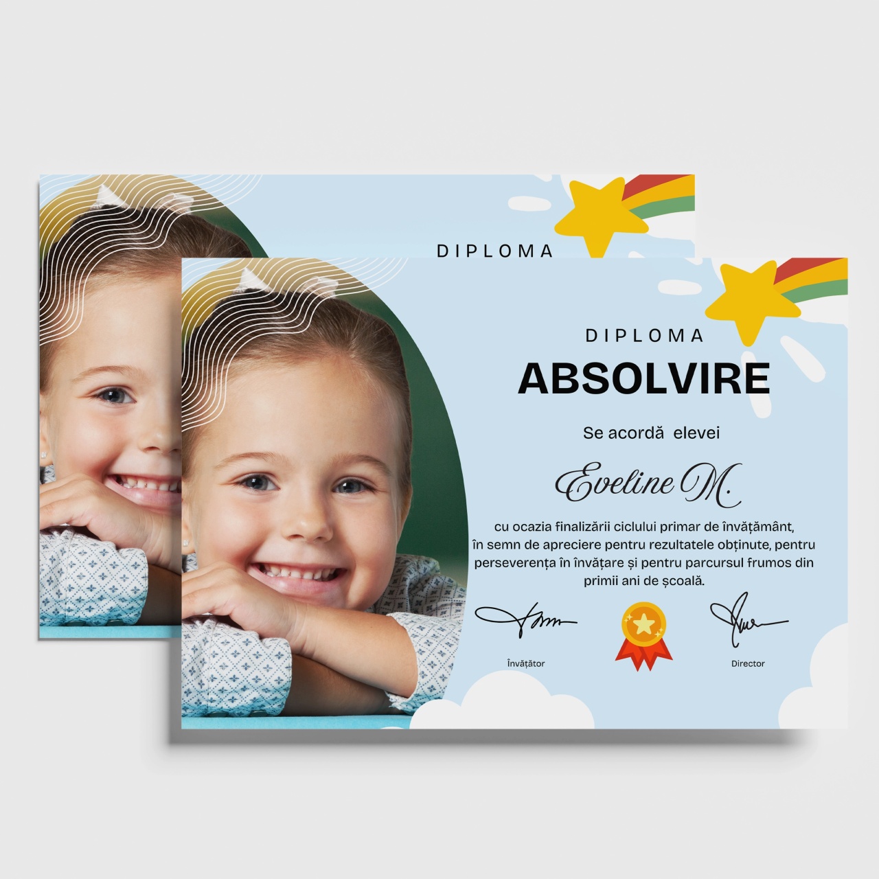 Diploma personalizata cu fotografie