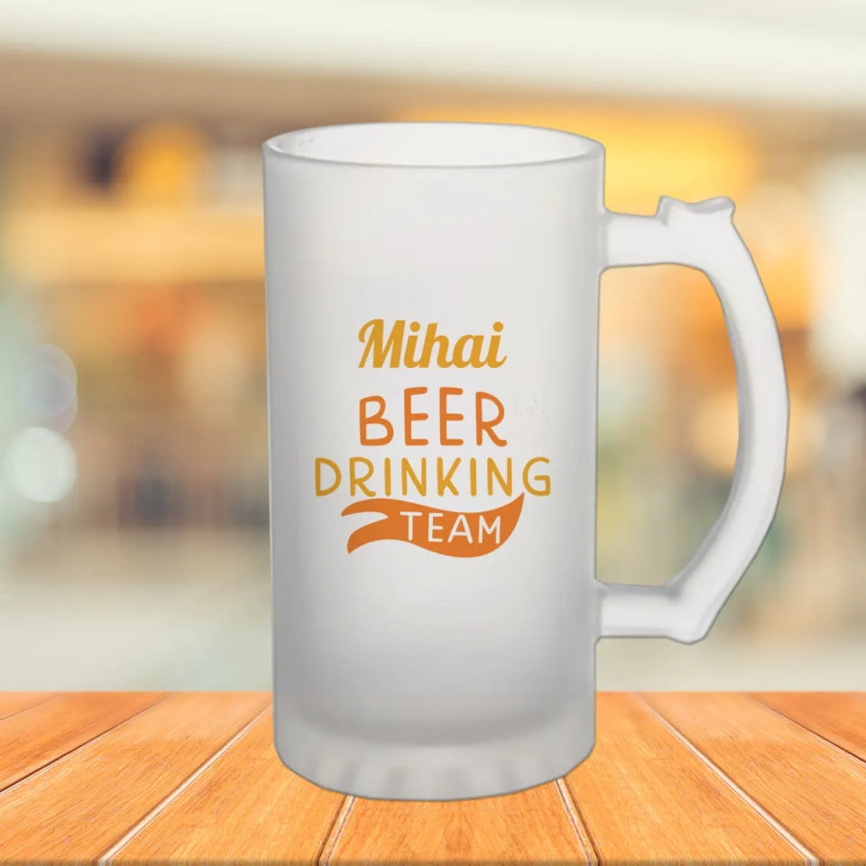 Halba de bere personalizata Beer Team