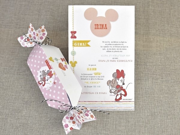 Invitatie de botez bomboana Minnie 15720