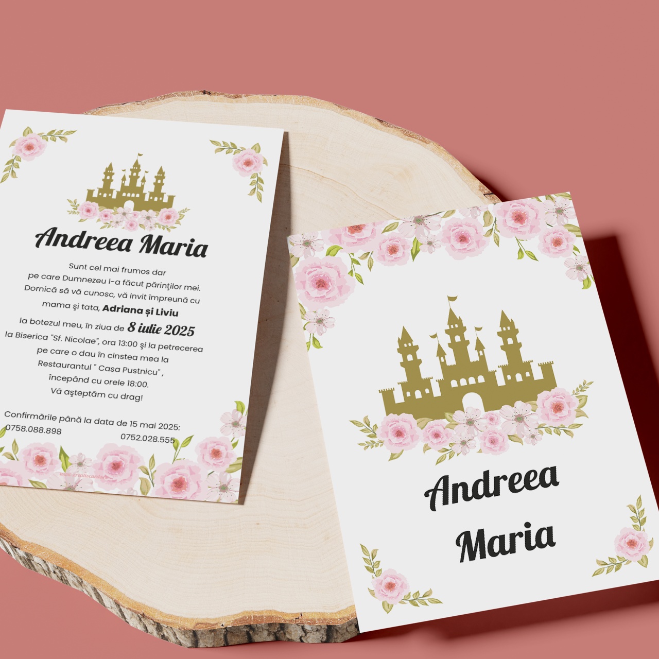 Invitatie de botez castel