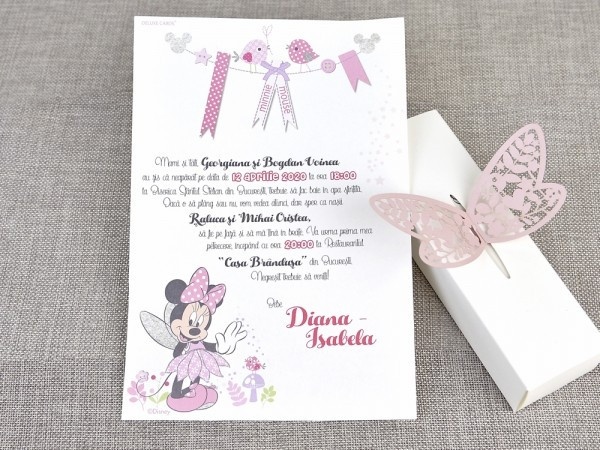 Invitatie de botez fairy Minnie 15708