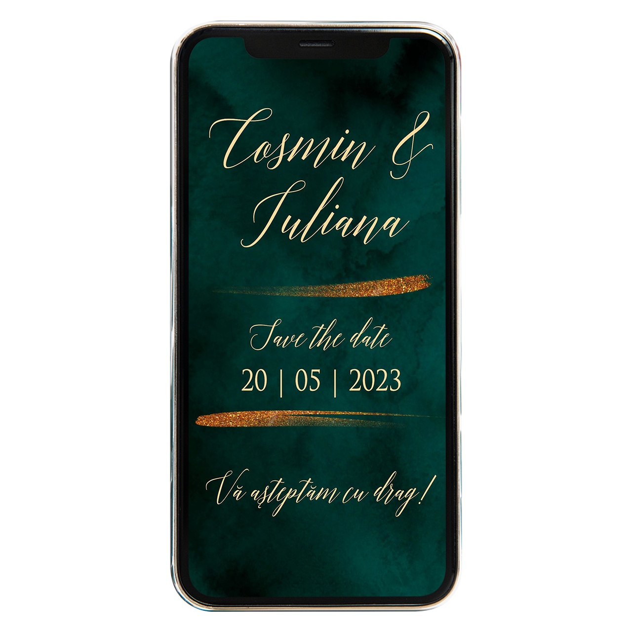 Invitatie digitala de nunta DEEP GREEN