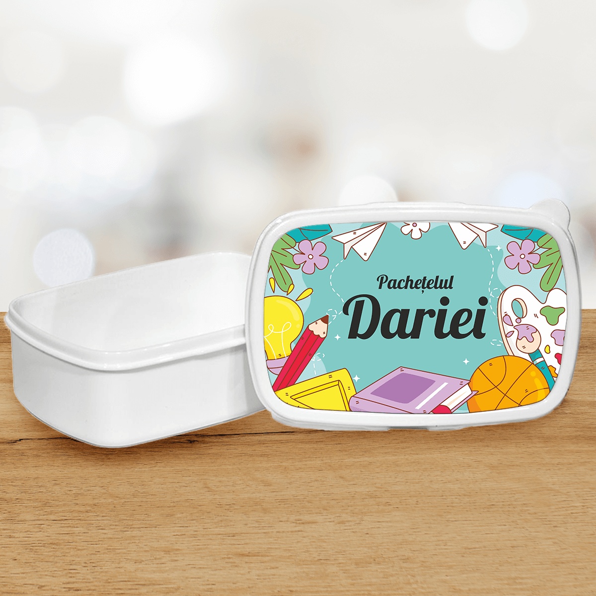 Lunch box personalizat motive scolare