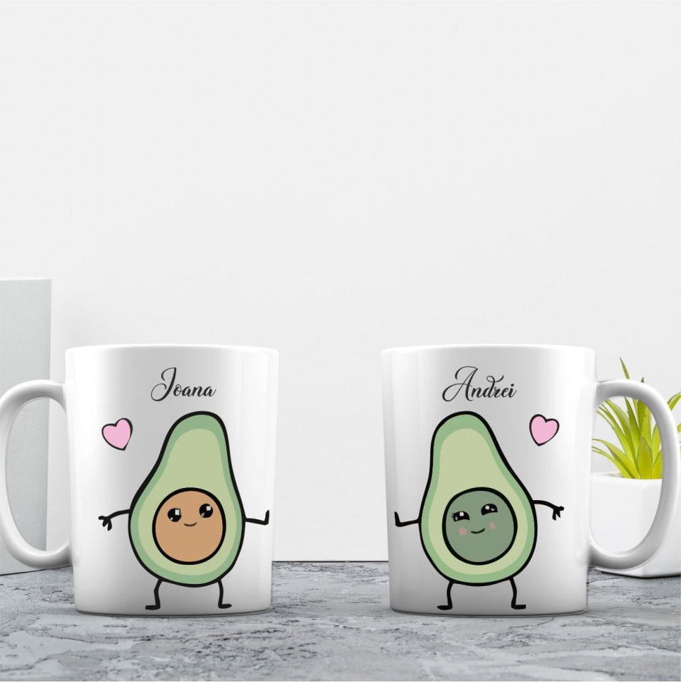 Set de 2 cani personalizate Avocado