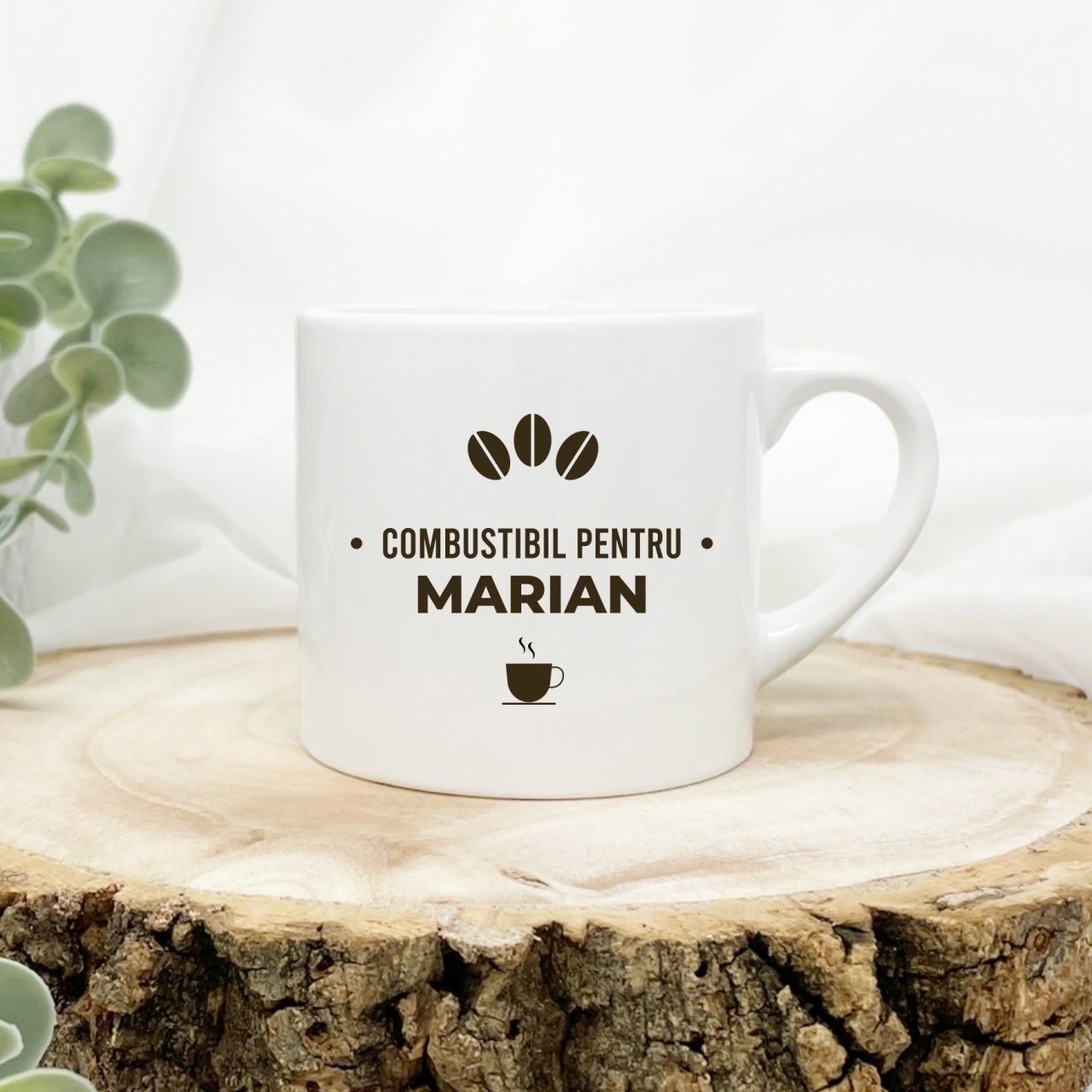 Cana de espresso personalizata cu nume - combustibil pentru