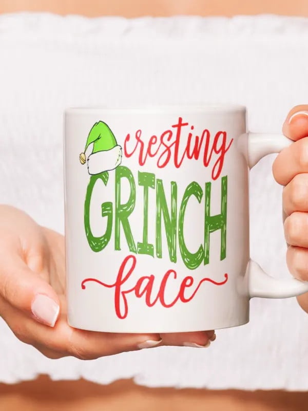 Cana personalizata Grinch face