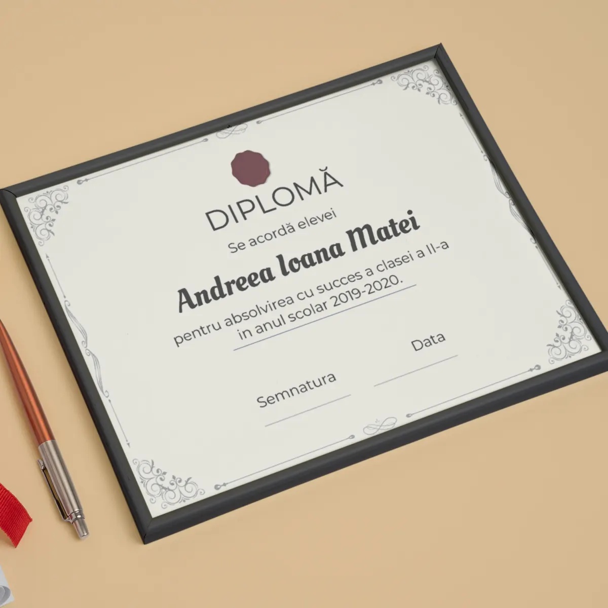 Diploma personalizata clasica