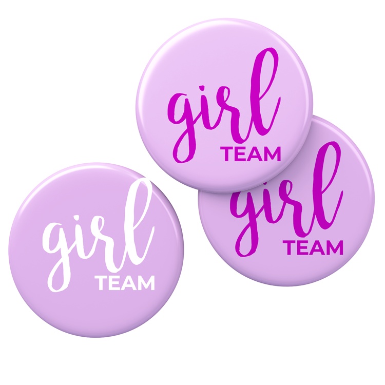 Insigna personalizata Girl TEAM