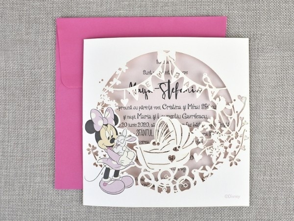 Invitatie de botez gravura Minnie 15709