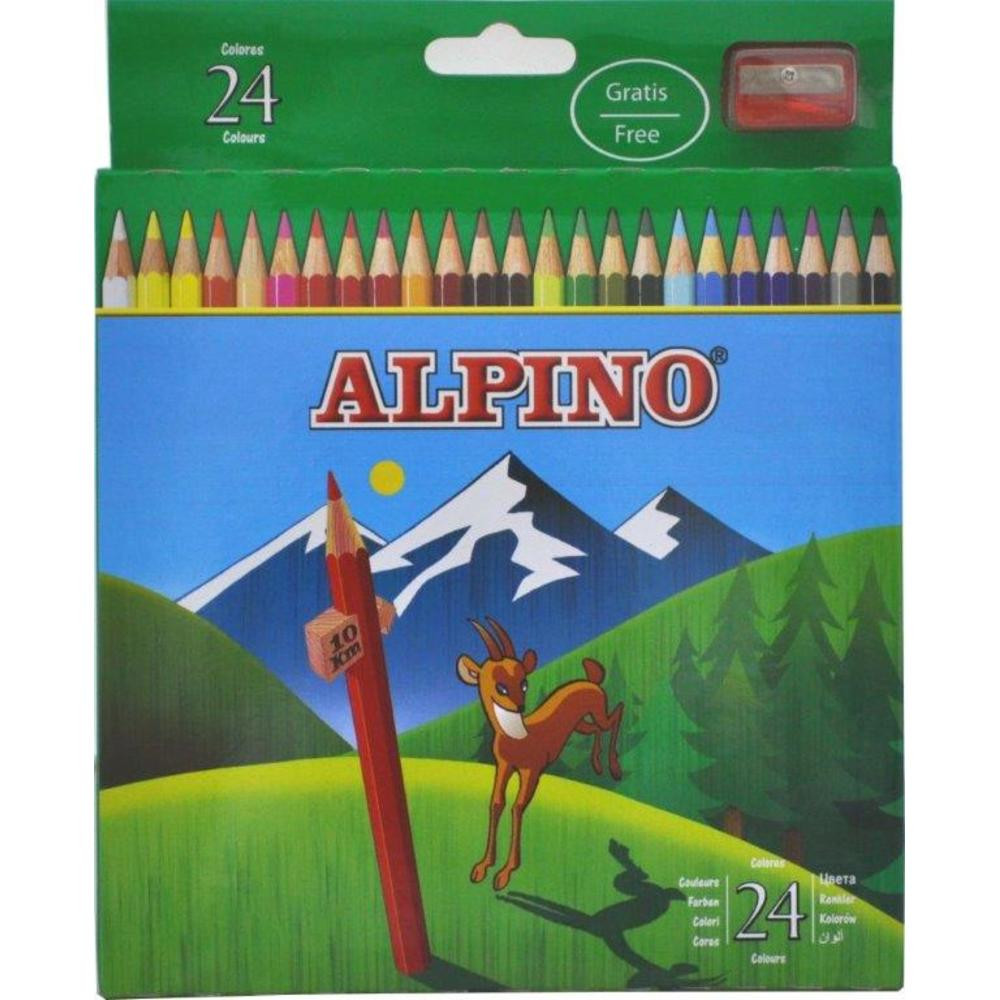 Creioane colorate lacuite 24/set ALPINO Alpino imagine 2022 depozituldepapetarie.ro