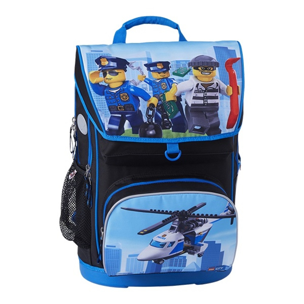 Ghiozdan scoala Maxi + sac sport Lego Core Line design City Police Chopper