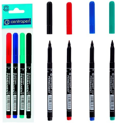 Marker permanent, 1 mm, diverse culori, Centropen 2846