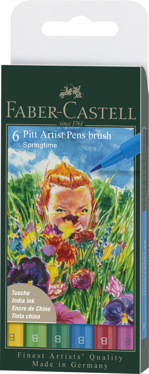 Pitt Artist Pen Set 6 Buc Culori Primavara 2022 Faber-Castell Faber-Castell imagine 2022 depozituldepapetarie.ro
