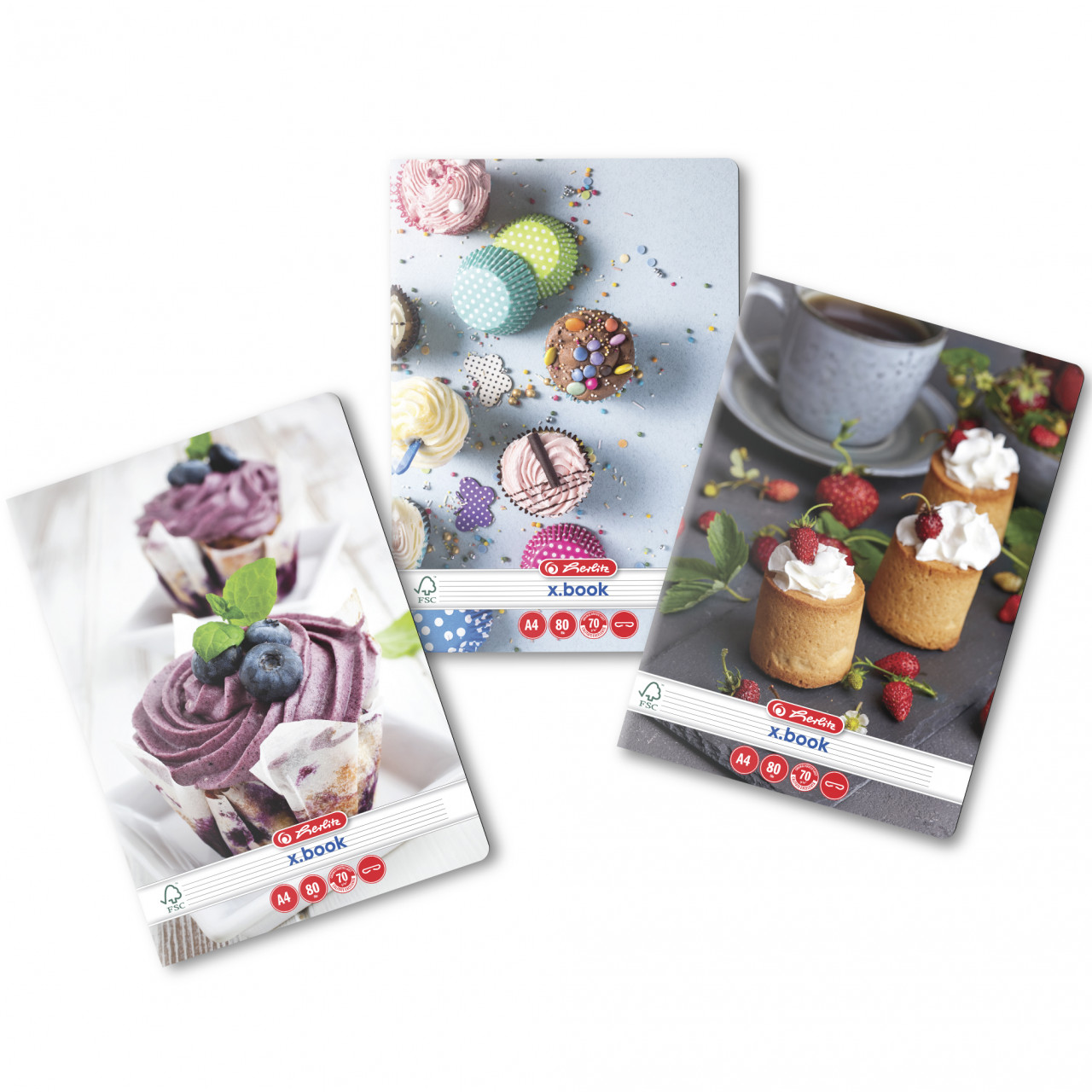 Caiet A4 80 File Dictando Cupcakes HERLITZ Caiet A4 80 File Dictando Cupcakes HERLITZ