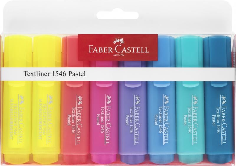 TEXTMARKER SET 8 (6 PASTEL + 2 GALBEN) 1546 FABER-CASTELL