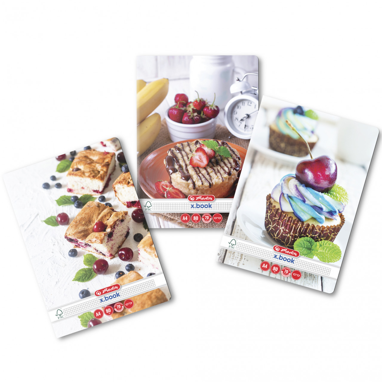 Caiet A4 80 File Matematica Cupcakes HERLITZ Herlitz imagine 2022 depozituldepapetarie.ro