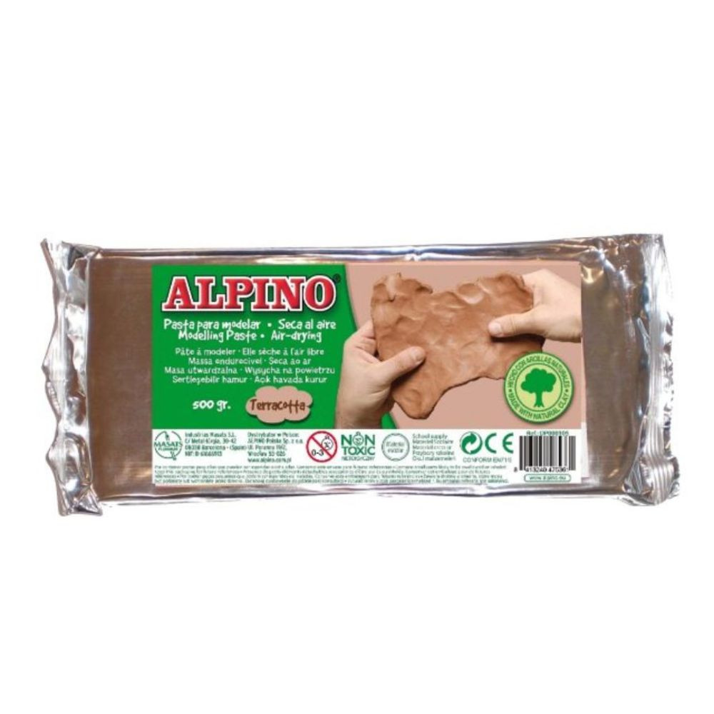 Pasta de modelat, 500 grame, Terracota ALPINO Alpino imagine 2022 depozituldepapetarie.ro