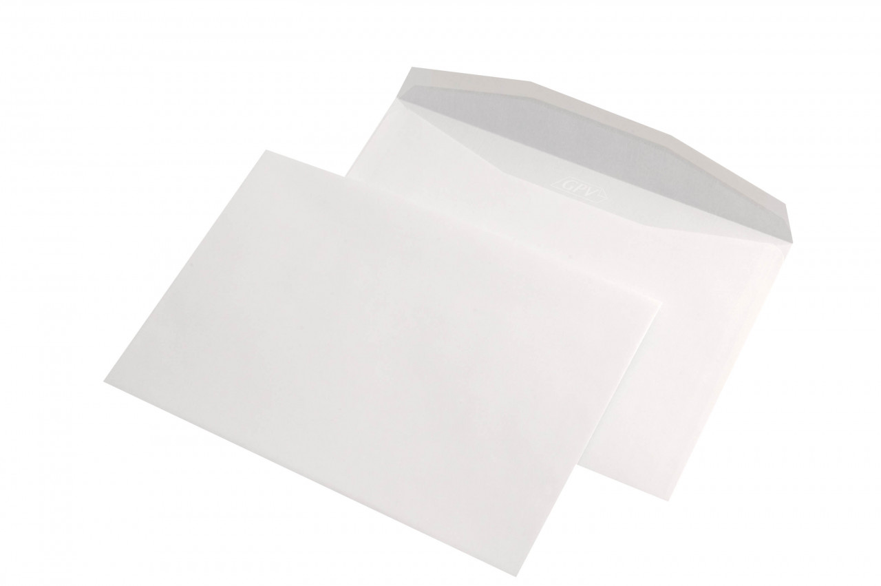 Plic C5 (162 x 229 mm), alb, lipire gumata, 80 g/mp
