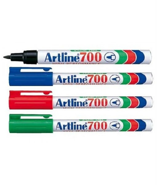 Permanent marker, corp metalic, varf rotund 0.7mm, ARTLINE 700 Artline imagine 2022 depozituldepapetarie.ro