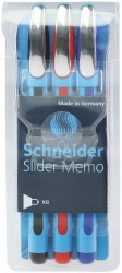 Pix SCHNEIDER Slider Memo XB, rubber grip, accesorii metalice, 3 culori/set – (N, R, A) horus-center.ro imagine 2022 depozituldepapetarie.ro