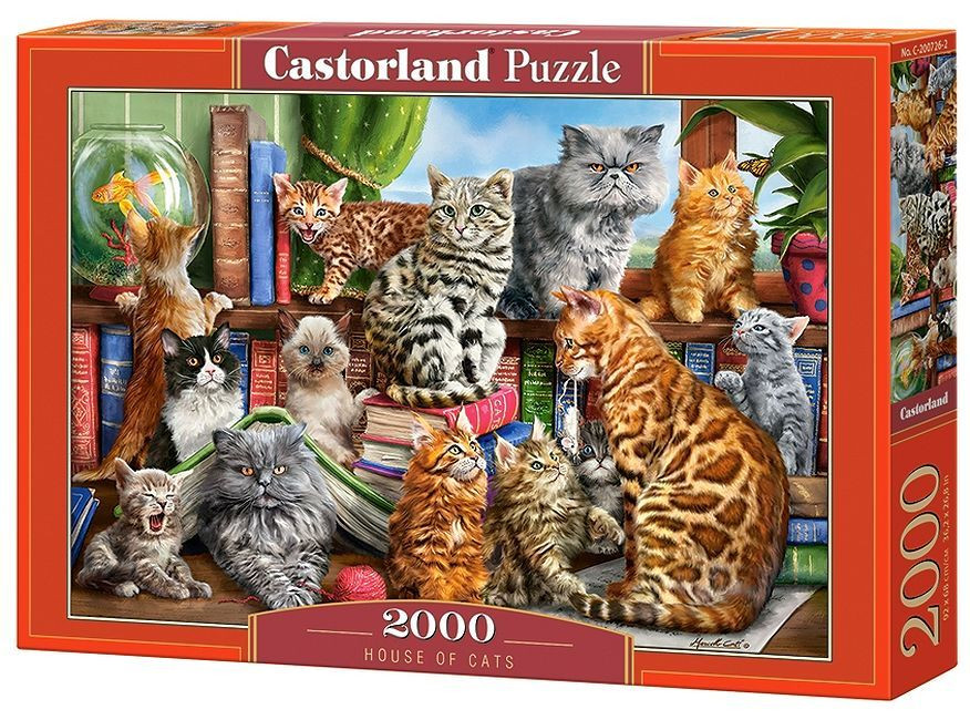 Puzzle 2000 Piese – House Of Cats – Castorland Castorland imagine 2022 depozituldepapetarie.ro