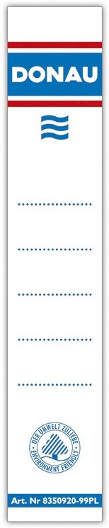 Etichete albe pentru biblioraft 50 mm , dubla fata, 20/set, DONAU Donau imagine 2022 depozituldepapetarie.ro