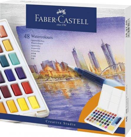 ACUARELE 48 CULORI CREATIVE STUDIO FABER-CASTELL Faber-Castell imagine 2022 depozituldepapetarie.ro