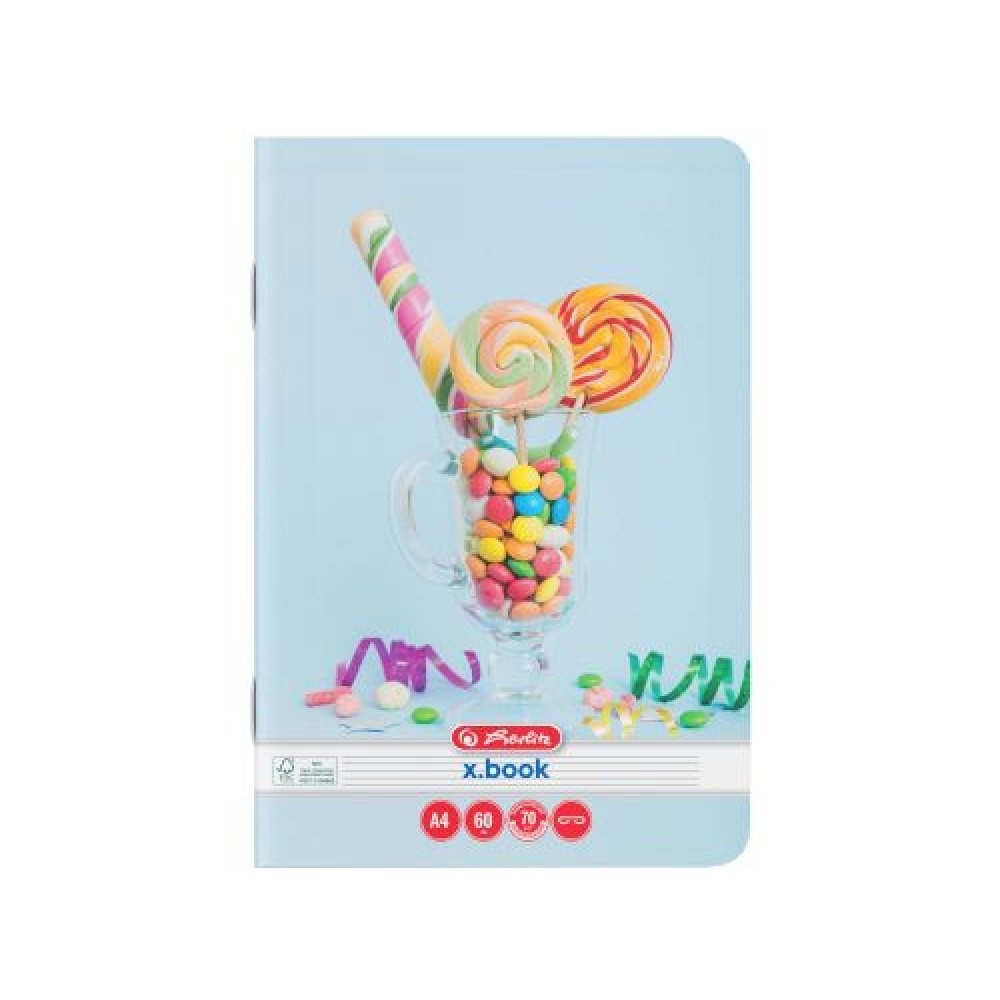 Caiet A4, 60 File, 70g/Mp, Hartie Fsc, Dictando, Coleuri Rotunjite, Motiv Cupcakes Caiet A4, 60 File, 70g/Mp, Hartie Fsc, Dictando, Coleuri Rotunjite, Motiv Cupcakes